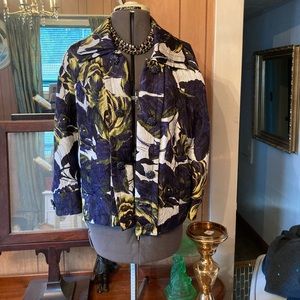 St John floral silk jacket size 10